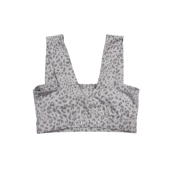AllFenix Gray Leopard Sports Bra - Size S - Picture 2 of 3